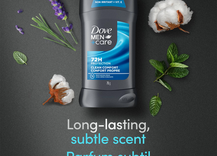Dove - Men+Care Clean Comfort Antisudorifique 72 heures | 76 g