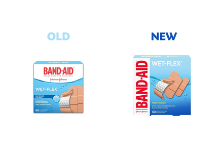 Band-Aid - Wet-Flex Bandages, Assorted Sizes | 60 pack