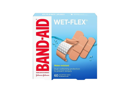 Band-Aid - Wet-Flex Bandages, Assorted Sizes | 60 pack