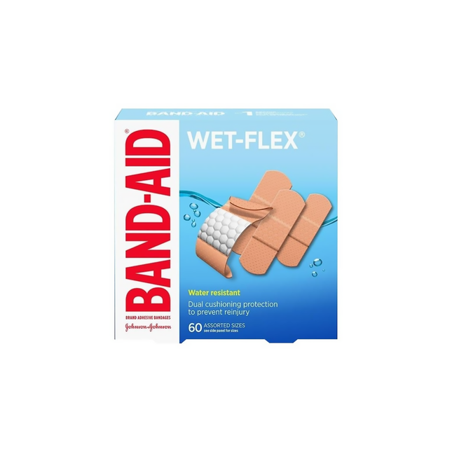 Band-Aid - Wet-Flex Bandages, Assorted Sizes | 60 pack