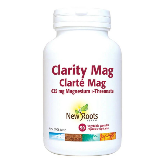 New Roots - Clarity Mag - 625 mg de ʟ‑thréonate de magnésium | 90 Gélules Végétales* 