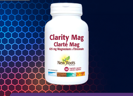 2-PACK! New Roots - Clarity Mag 625 mg, Magnesium ʟ‑Threonate | 90 Vegetable Capsules*