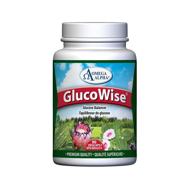 Omega Alpha - GlucoWise, Glucose Balancer | 90 Capsules