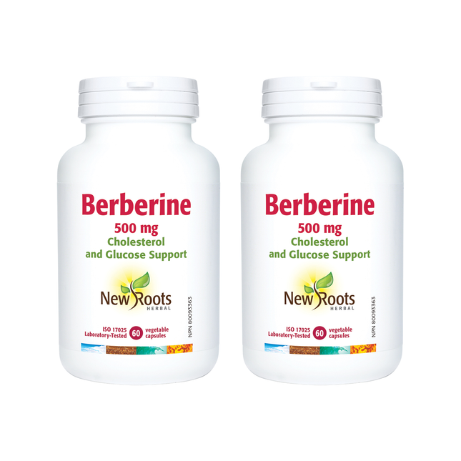 2-PACK! New Roots - Berberine 500 mg | 60 Vegetable Capsules