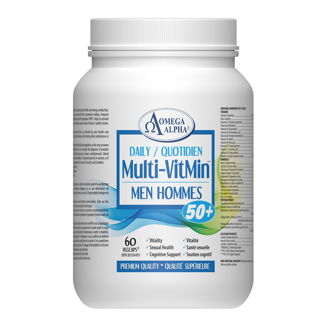 Omega Alpha - Daily Multi-VitMin Men 50+ | 60 Veg Caps