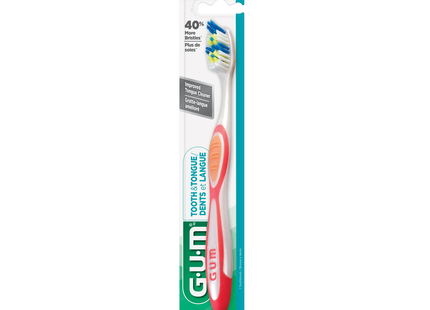 GUM - Tooth 'N Tongue Toothbrush | Soft