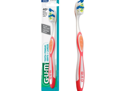 GUM - Tooth & Tongue Toothbrush | Medium