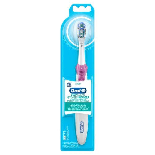 Oral-B - Deep Clean - Power Toothbrush - Assorted Colours | 1 Electric Toothbrush + 1 Battery