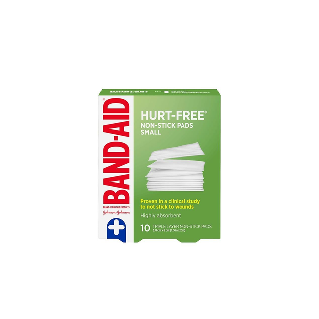 Band-Aid - Hurt Free Non-Stick Pads | 10 Triple Layer Pads