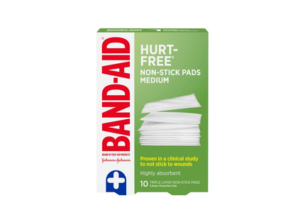 Band-Aid - Tampons antiadhésifs sans blessure - Moyen | 10 tampons triple couche