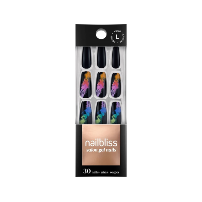 Dashing Diva - Nailbliss Long Nails - GN103 Rainbow Run | 30 Nails