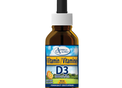 Omega Alpha - Vitamin D3 Concentrated Drops - Orange Flavour | 50 mL*