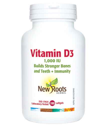 New Roots - Vitamine D3 1000 UI | 180 gélules molles*