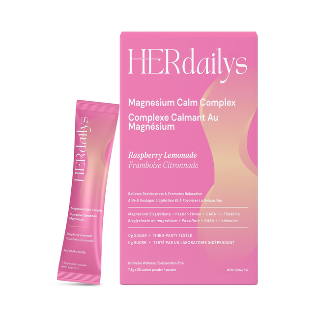 HER dailys - Magnesium Calm Complex, Raspberry Lemonade | 30 Sachets x 7.5 g