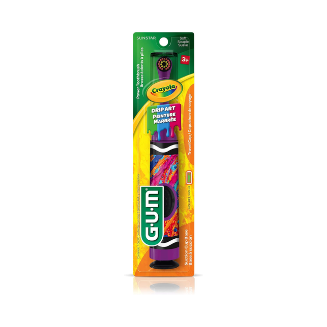 GUM Crayola Sticker It Brosse à dents électrique