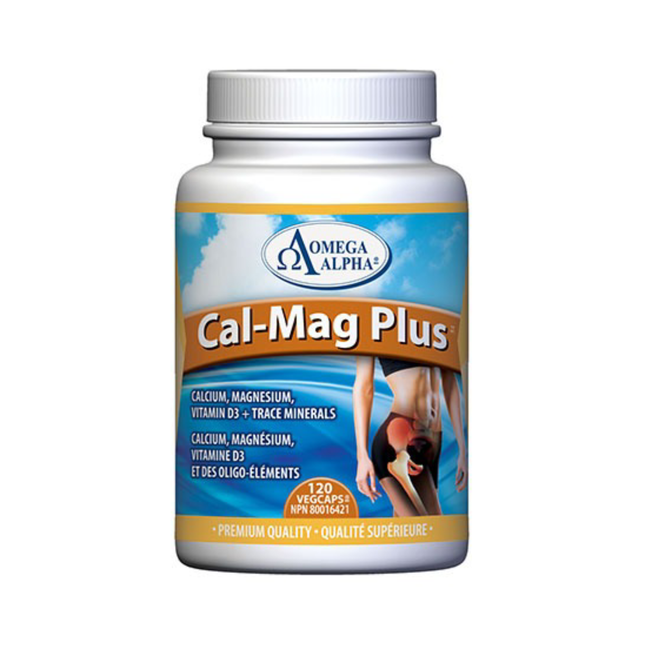 Omega Alpha - Cal-Mag Plus | 120 gélules végétales