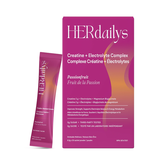 HER dailys - Creatine + Electrolyte Complex, Passionfruit | 30 Sachets x 8.3 g