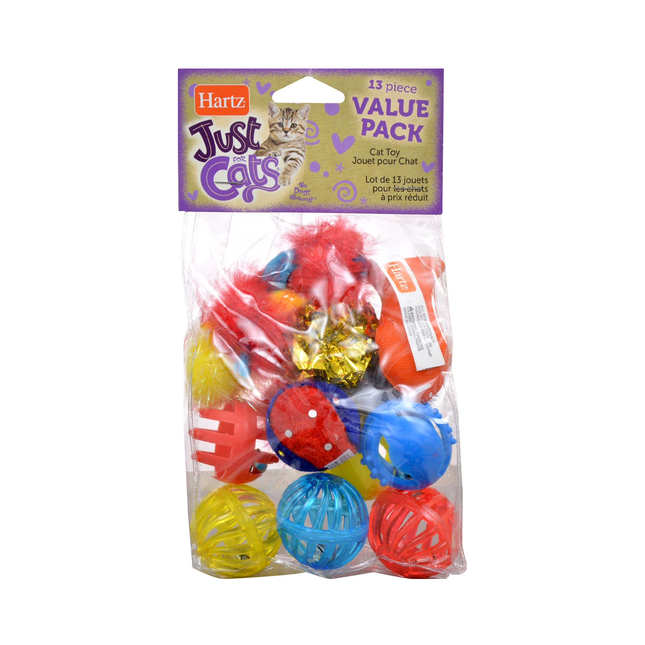 Hartz - Pack varié de jouets Just for Cats | 13 jouets