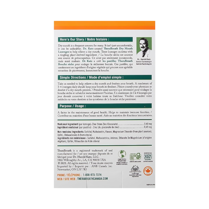 TheraBreath - Dry Mouth Lozenges - Mandarin + Mint | 72 Wrapped Lozenges