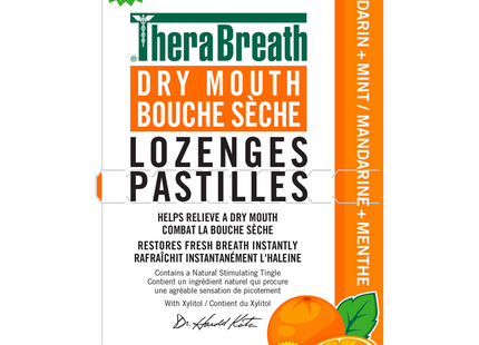 TheraBreath Dry Mouth Lozenges - Mandarin + Mint | 72 Wrapped Lozenges