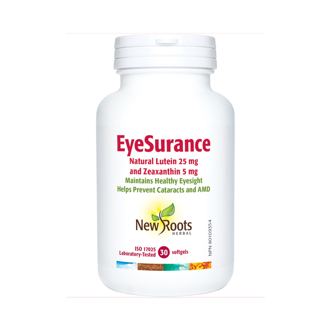 New Roots - EyeSurance Natural Lutein 25 mg and Zeaxanthin 5 mg | 30 softgels