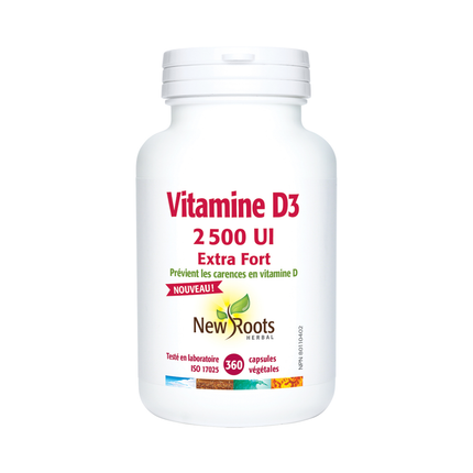 New Roots - Vitamin D3 2,500 IU Extra Strength | 360 Capsules