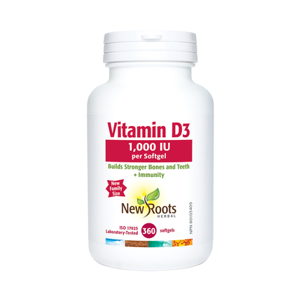 New Roots - Vitamin D3 1,000 IU | 360 Softgels