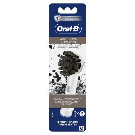 Oral-B - Charcoal Replacement Brush Heads | 3 Brush Heads