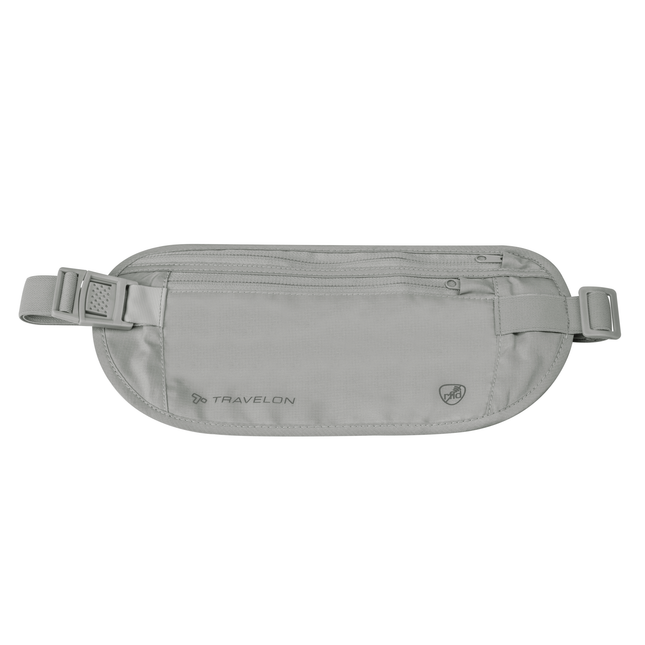 Travelon - RFID Blocking Undergarment Waist Pouch, Gray