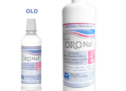 ORO Naf - Anti Cavity Sodium Fluoride 0.05%, USP Oral Rinse - Cherry Flavour | 500 ml