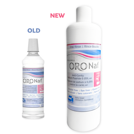 ORO Naf - Anti Cavity Sodium Fluoride 0.05%, USP Oral Rinse - Cherry Flavour | 500 ml