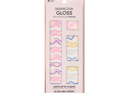 Dashing Diva - Palette de gels ultra brillants | 32 bandes d'ongles en gel