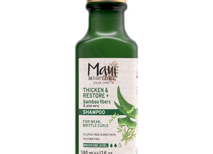 Maui Moisture - Thick & Restore Shampoo, with Bamboo Fibers & Aloe Vera | 385 mL