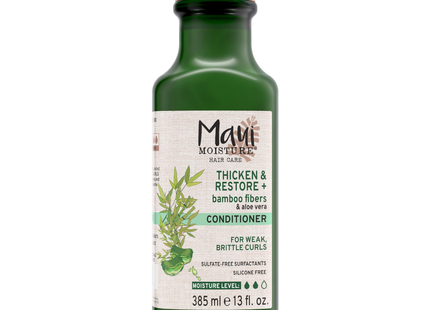 Maui Moisture - Après-shampoing Thick &amp; Restore, avec fibres de bambou et aloe vera | 385 ml