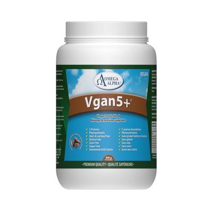 Omega Alpha - Protéine Vgan5+ Saveur Chocolat | 800 g