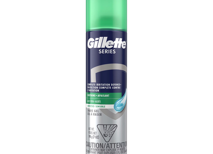 Gillette - Gel de Rasage Apaisant Peau Sensible Series à l'Aloe Vera | 198 g