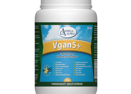 Omega Alpha - Protein Vgan5+ Vanilla Flav | 800 g