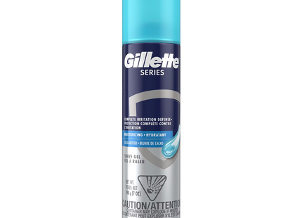 Gillette - Gel de Rasage Hydratant Series au Beurre de Cacao | 198 g