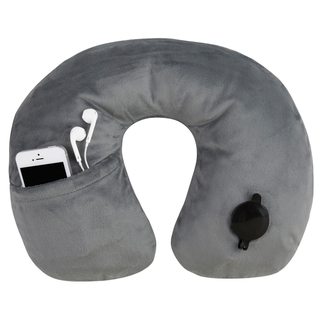 Travelon - Deluxe Inflatable Pillow, Gray