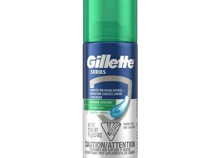 Gillette - Gel de rasage anti-irritations complet à l'Aloe Vera - Format voyage | 70 g