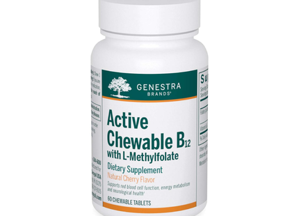 Genestra - Vitamine B12 active à croquer + L-méthylfolate | 60 comprimés