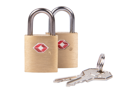 Travelon - Set of 2 TSA Accepted Brass Padlocks