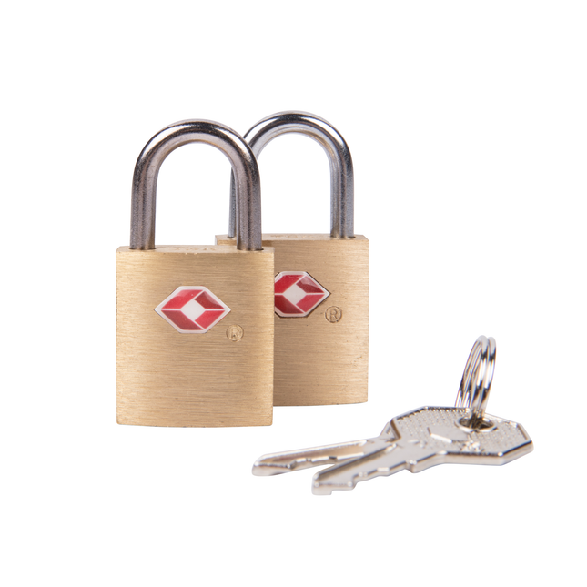 Travelon - Set of 2 TSA Accepted Brass Padlocks