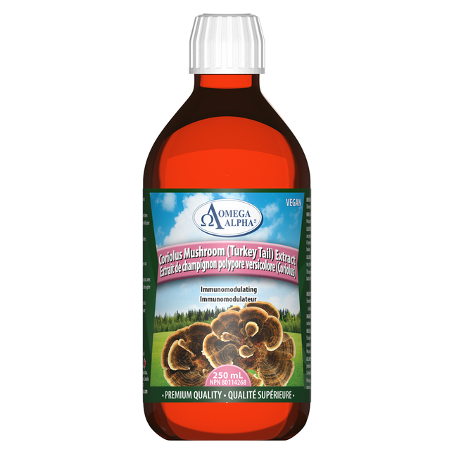 Omega Alpha - Extrait de champignon Coriolus Queue de dinde | 250 ml