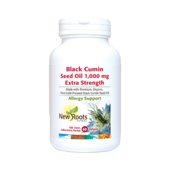 New Roots - Organic Black Cumin Seed Oil 1,000 mg Extra Strength | 60 Softgels