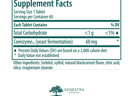 Genestra - CoQ10 Chewable | 60 Tablets 