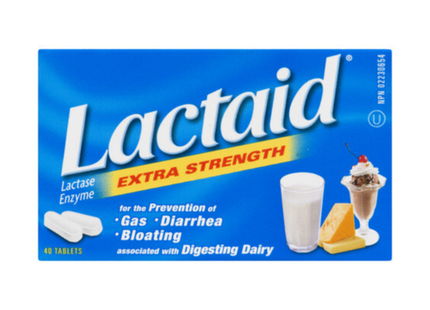 Enzyme lactase extra-forte Lactaid | 40 comprimés