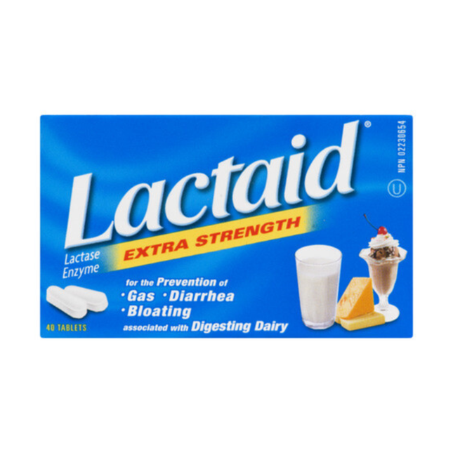 Enzyme lactase extra-forte Lactaid | 40 comprimés