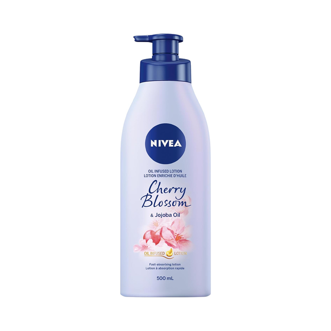 Lotion infusée à l'huile NIVEA - Fleur de cerisier et huile de jojoba | 500 ml 