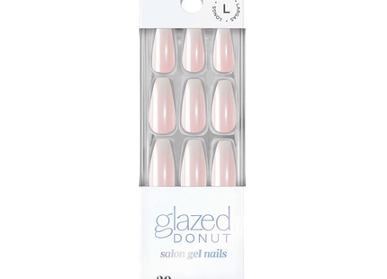 Dashing Diva - Glazed Donut, Long Salon Gel Nails, GN128 Rosewater Glaze | 30 Nails